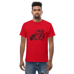 Vintage Sprint Car - checkered flag tee