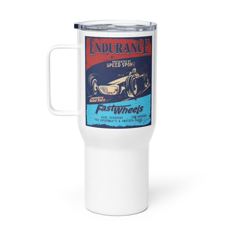 Travel mug with a handle