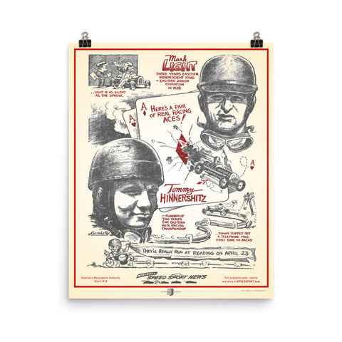 "A Real Pair of Aces" - Collector's Edition Retro Racing Print - from the SPEED SPORT Vault Collection
