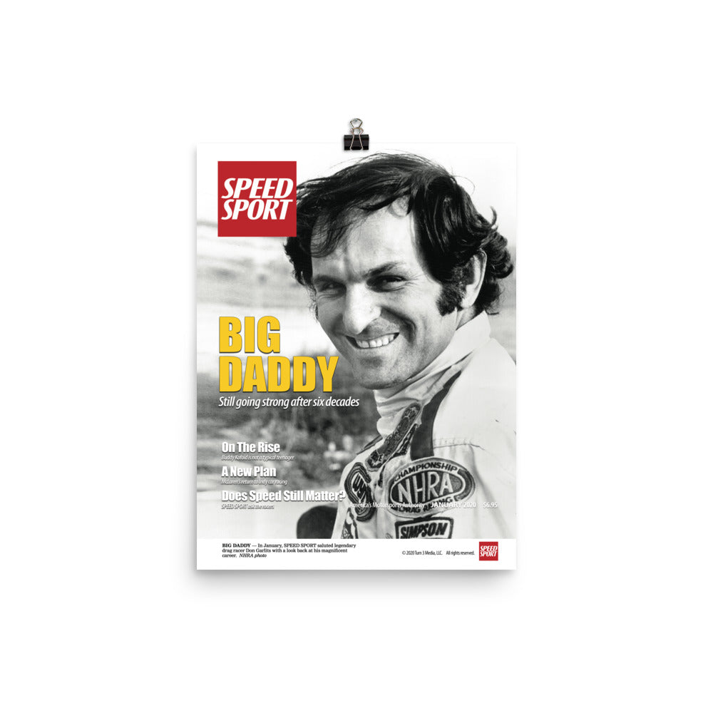 January 2020 SPEED SPORT Magazine limited edition cover art poster featuring Don Garlits